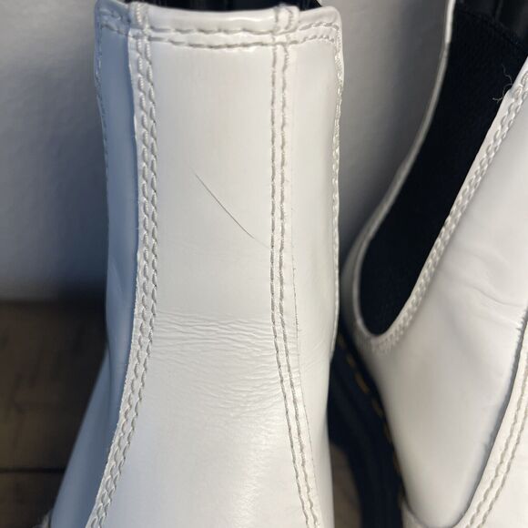 Dr. Martens 2976 Quad Platform White Leather Chelsea Boots US Ladies 5 - Picture 7 of 14